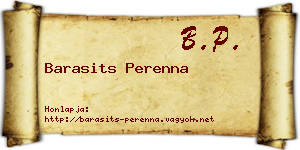 Barasits Perenna névjegykártya